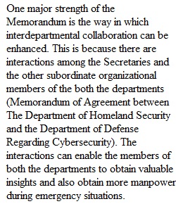 Module 4 Discussion 2 Department of Homeland Security and Department of Defense coordination in cybersecurity